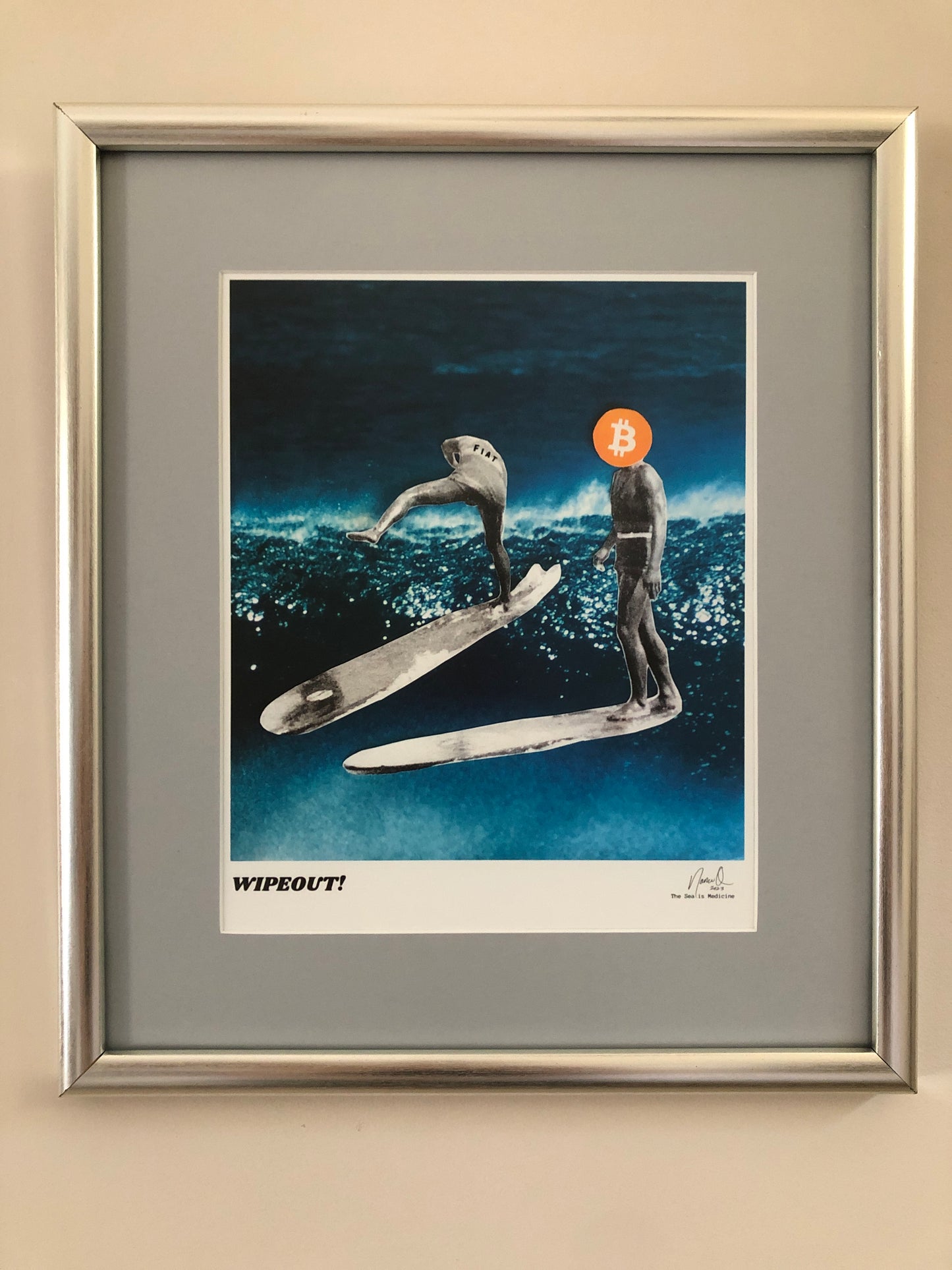 Wipeout! Limited Edition Archival Custom Framed Print 2/2 Museum Glass