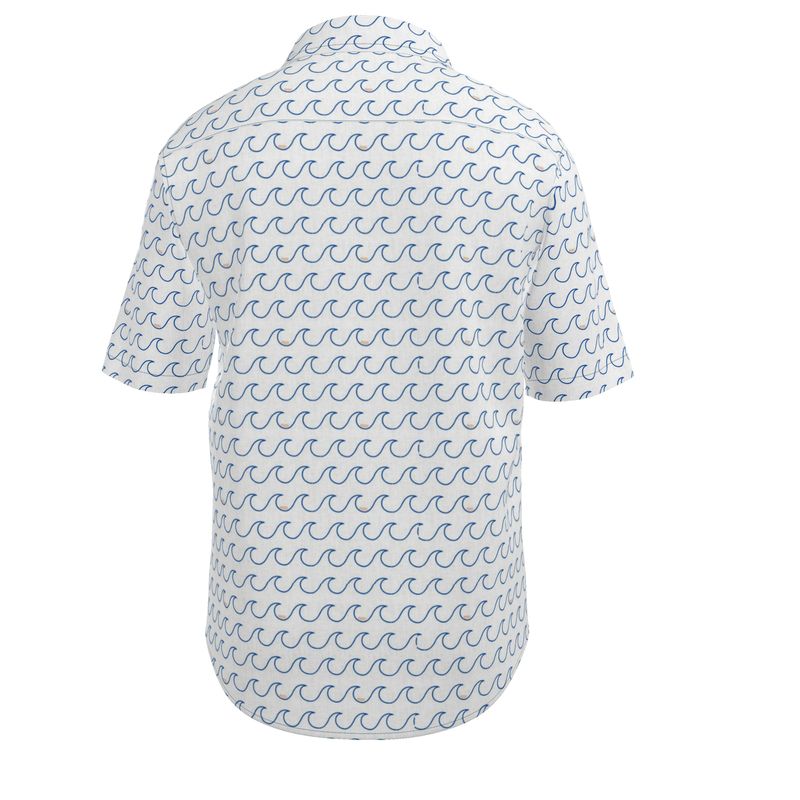 HODL 100 % White Linen Men's Aloha Shirt
