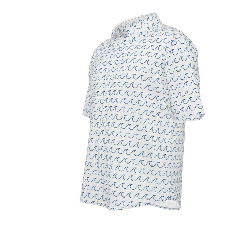 HODL 100 % White Linen Men's Aloha Shirt