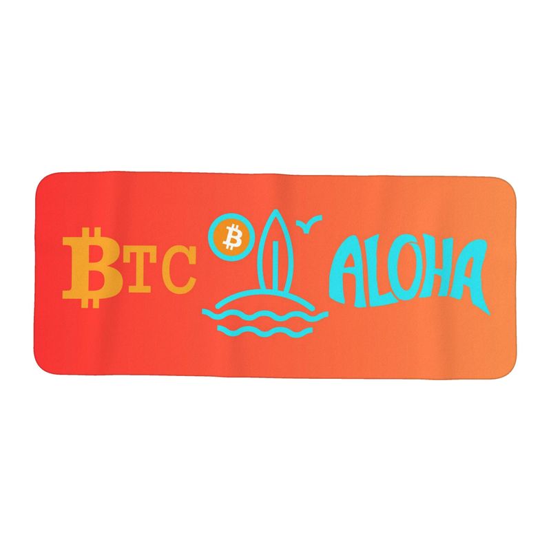 Luxury Microfibre Logo Travel Towel Red Gradient 29" x 72"