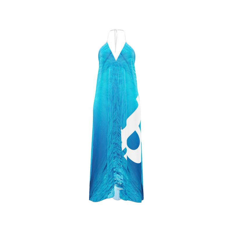 BTC Backless 100% Silk Halter Dress