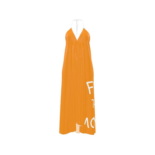 Fix The Money Backless Halter Dress