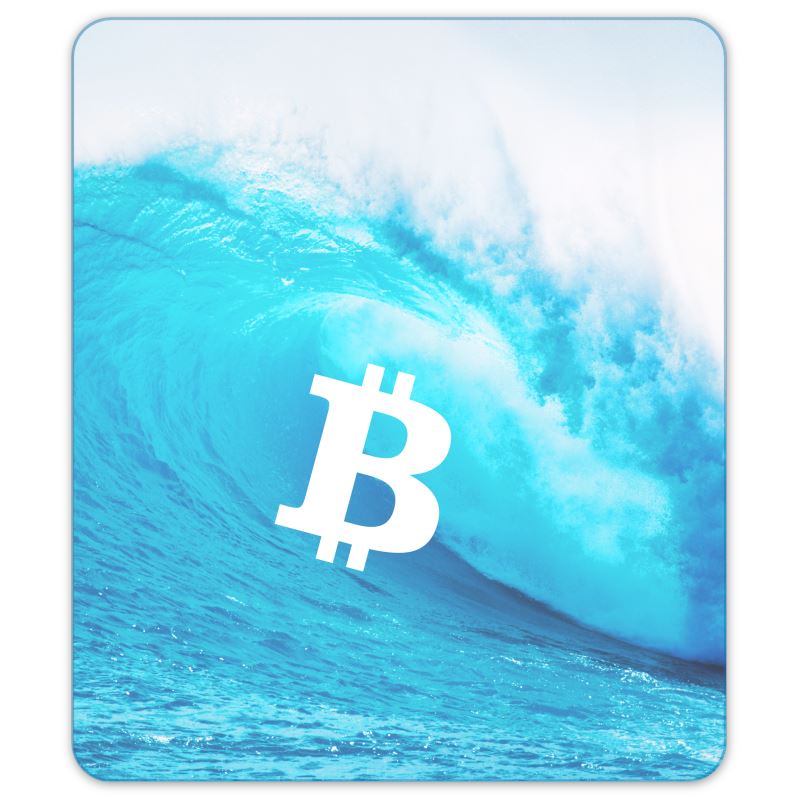 Giant Catch the Blue Bitcoin Wave, Luxury MicrofiberTowel