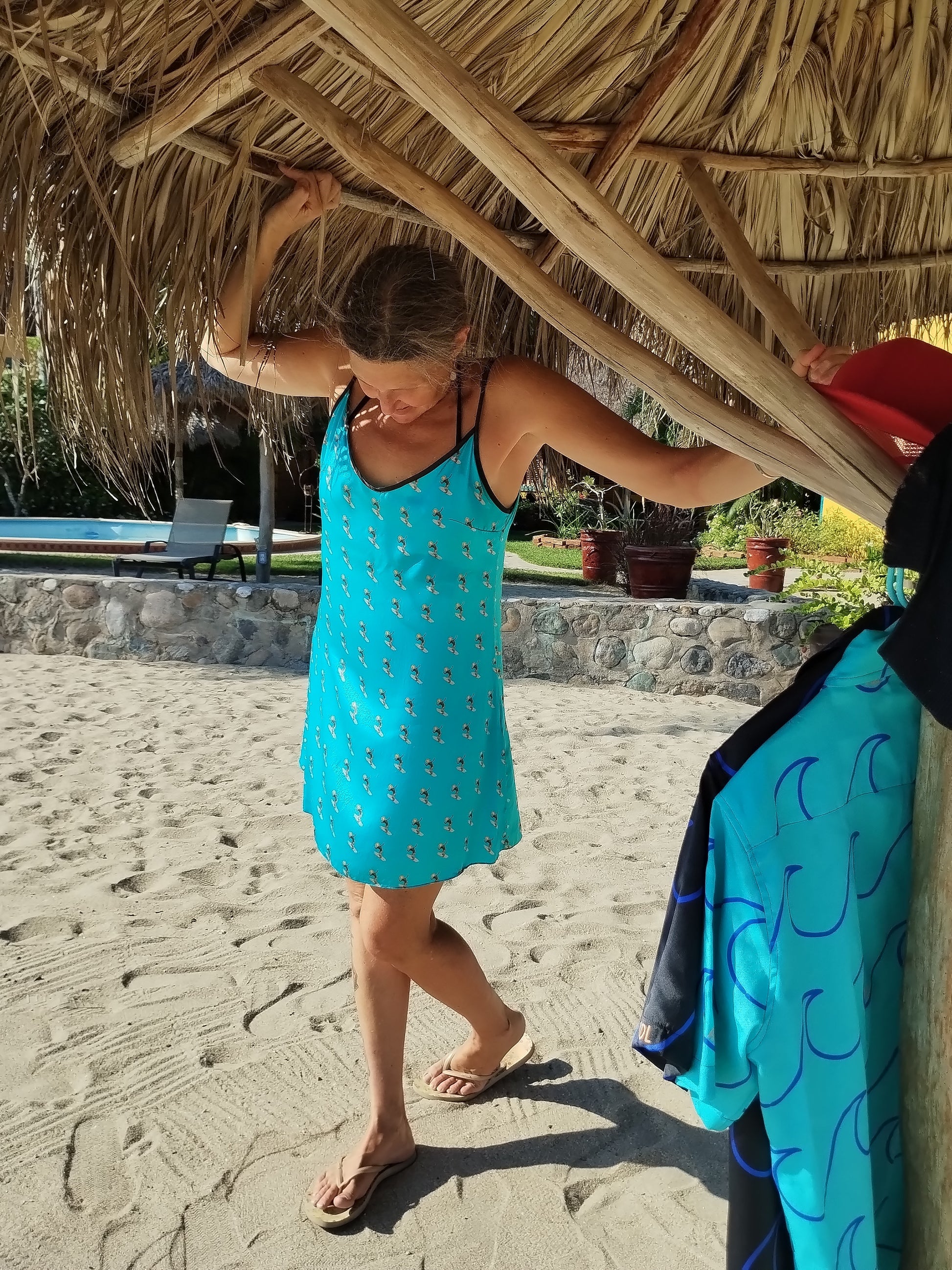 Bitcoin Surfer Bali Blue Silk Slip Dress – BTC Aloha by Sea is Medicine Bitcoin Surfer Bali Blue Silk Slip Dress – BTC Aloha by Sea is Medicine